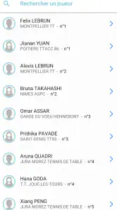 FFTT screenshot