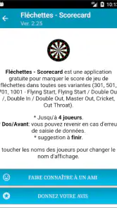 Fléchettes - Score screenshot