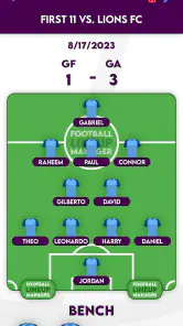 Football Lineup Manager screenshot