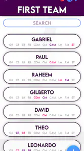 Football Lineup Manager screenshot