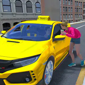 France taxi car driving game screenshot