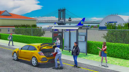 France taxi car driving game screenshot
