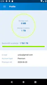 Gestionnaire fichiers Alfafile screenshot