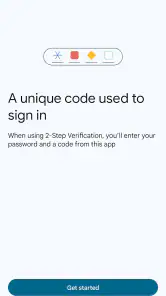 Google Authenticator screenshot