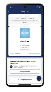 HAC Tickets screenshot