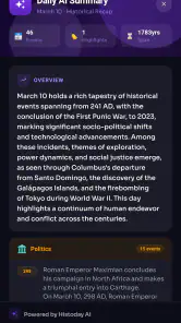 Histoday: History & Quizzes screenshot