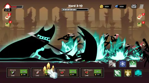 Homme-bâton contre monstre screenshot