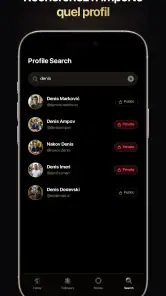 inProfile : Traqueur Profil screenshot