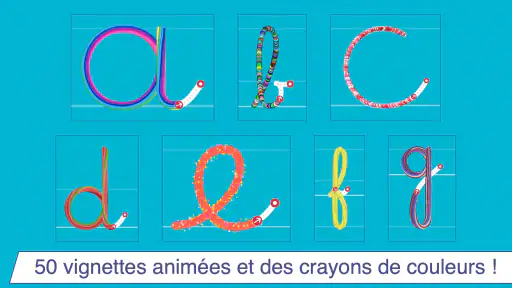 J'écris les lettres en cursive screenshot