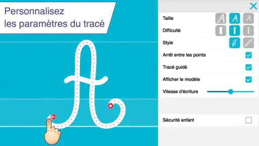 J'écris les lettres en cursive screenshot