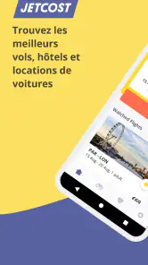 Jetcost : vols, hôtels, autos screenshot