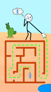 Jeu de puzzle voleur Stickman screenshot