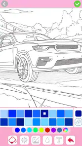 Jeux coloriage dessin voitures screenshot