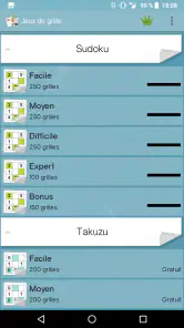 Jeux de grille (mots fléchés & screenshot