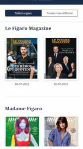Kiosque Figaro: Journal screenshot