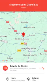 Mes Alertes de Séismes screenshot