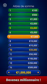 Millionnaire Quizz 2025 screenshot