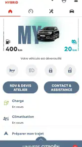 MyCitroën screenshot