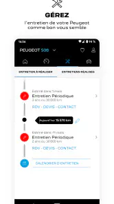 MYPEUGEOT APP screenshot