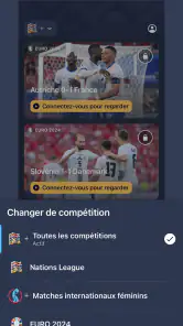 Nations League et EURO féminin screenshot