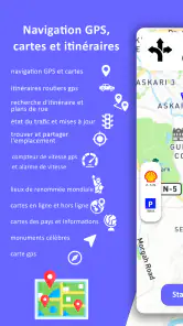 Navigation GPS, cartes et screenshot