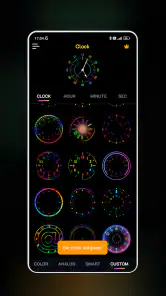 Neon Clock Wallpaper screenshot