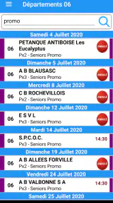 Pétanque Calendriers Concours screenshot