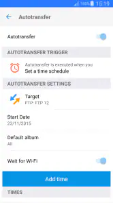 PhotoSync Autotransfer Add-On screenshot