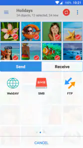 PhotoSync NAS Add-On screenshot