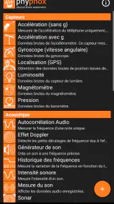 phyphox screenshot