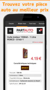 Pièces Automobiles France - Pi screenshot
