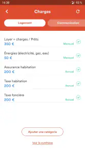 Pilote Budget, gestion dépense screenshot