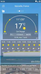 Prevision meteo screenshot
