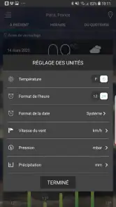 Prévisions météorologiques screenshot
