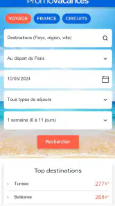 Promovacances : Vols, Séjours screenshot