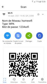 QR Code Scanner (français) screenshot