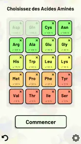 Quiz Acides Aminés screenshot