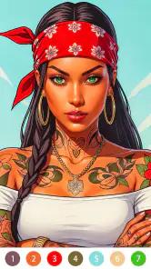Rebel Gangster Coloring Pages screenshot