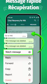 Récurer les messages suprimés! screenshot