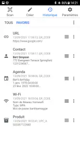 Scanner QR code screenshot
