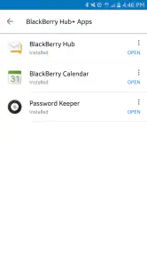 Services BlackBerry Hub+ screenshot