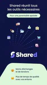 Shared, organisation famille screenshot