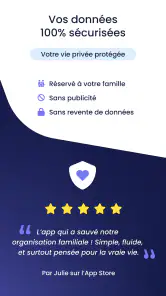 Shared, organisation famille screenshot