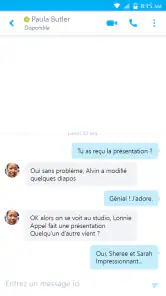 Skype for Business for Android screenshot