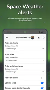 SpaceWeatherLive screenshot