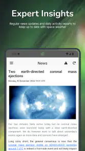 SpaceWeatherLive screenshot