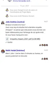 Tchap screenshot