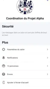Tchap screenshot