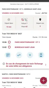 TGV INOUI PRO screenshot