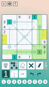 Thermo Sudoku screenshot